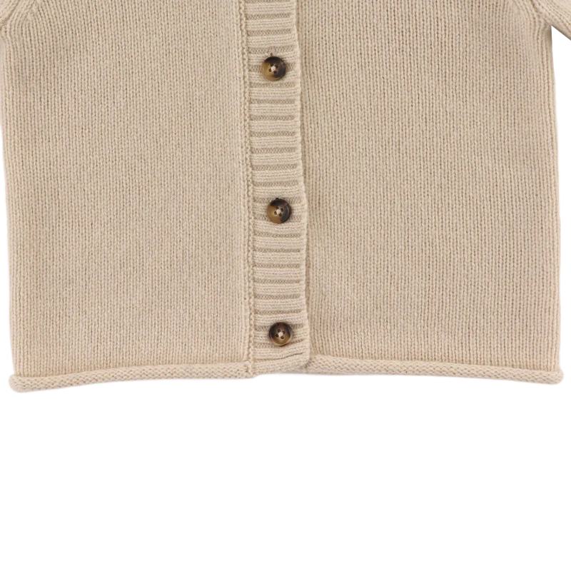 Brittan Merino Wool Cardigan | Bunny | Soft Sand