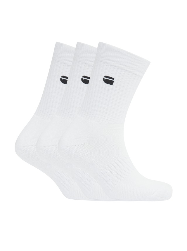 G-STAR Socken »CLAY, 3 PACK SPORTS SOCKS« Packung, 3 Paar tlg. unifarben, mit Labelstickerei