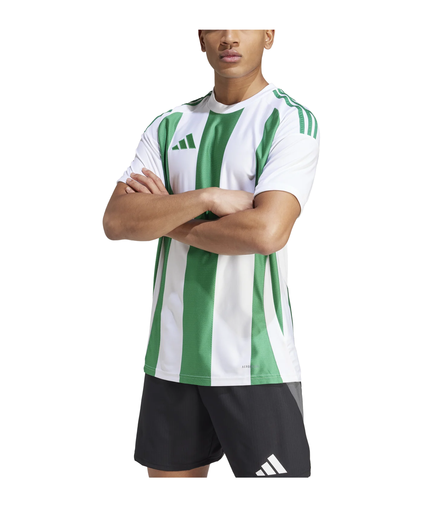 adidas Striped 24 Trikot Weiss Grün