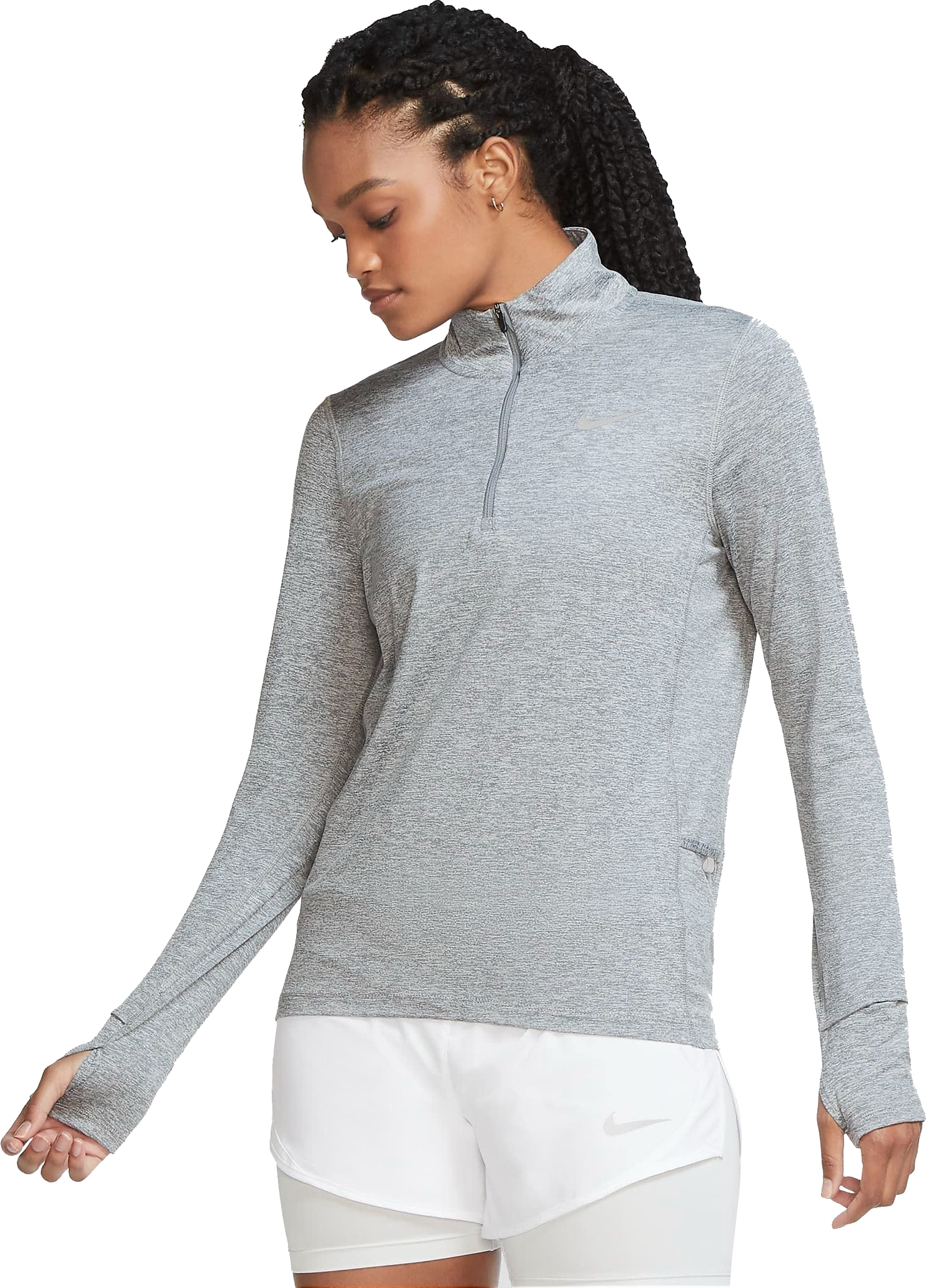 Dri-FIT Element 1/2-Zip Dame 084/LT Smoke Grey/Reflective Silver