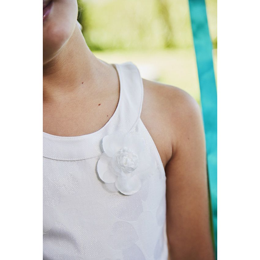 Robe de cérémonie irisée pour fille - Blanc