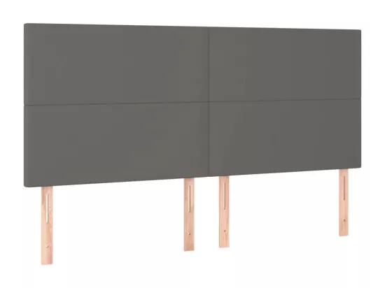 Têtes de lit 4 pcs Gris 90x5x78/88 cm Similicuir