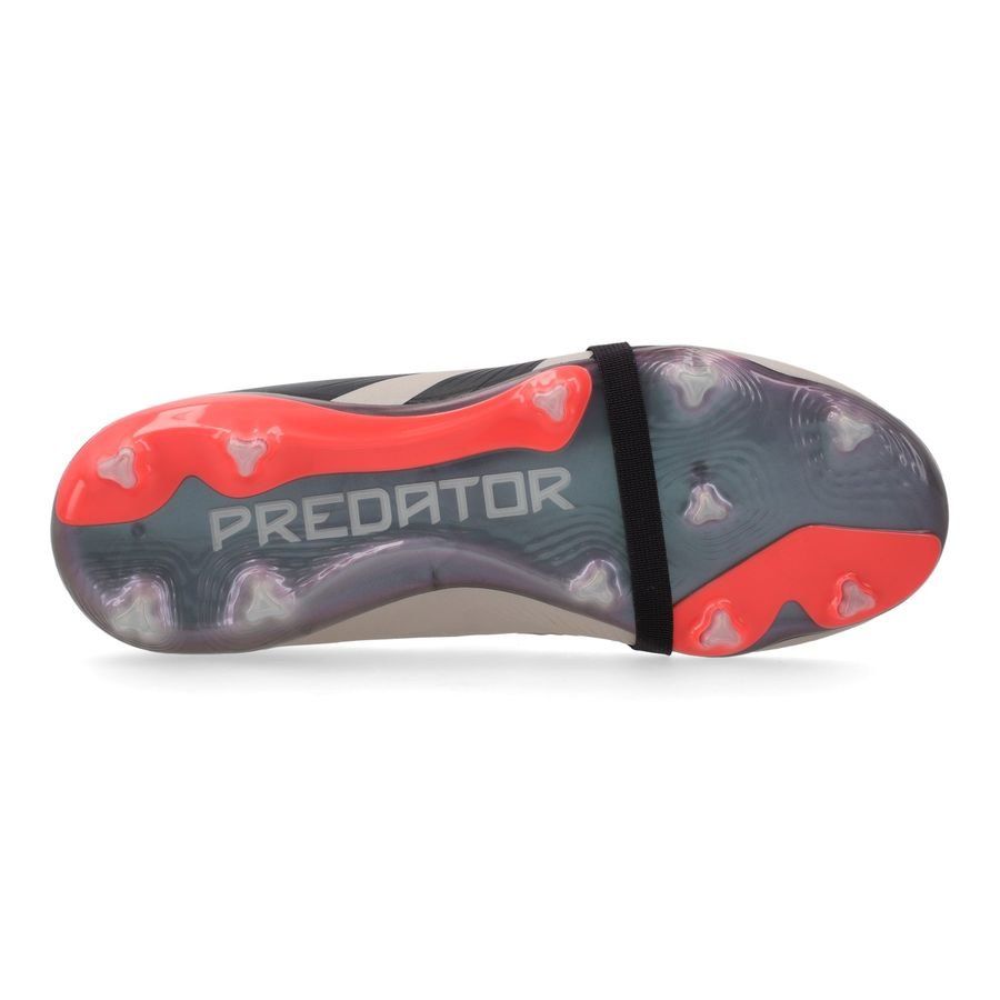 adidas Predator Elite Fold-over Tongue FG Vivid Horizon - Argenté/Aurora Black/Turbo Enfant