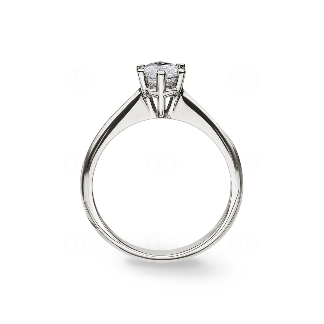 Verlobungsring 750/18 K Weissgold mit Diamant 0.51 ct H/si