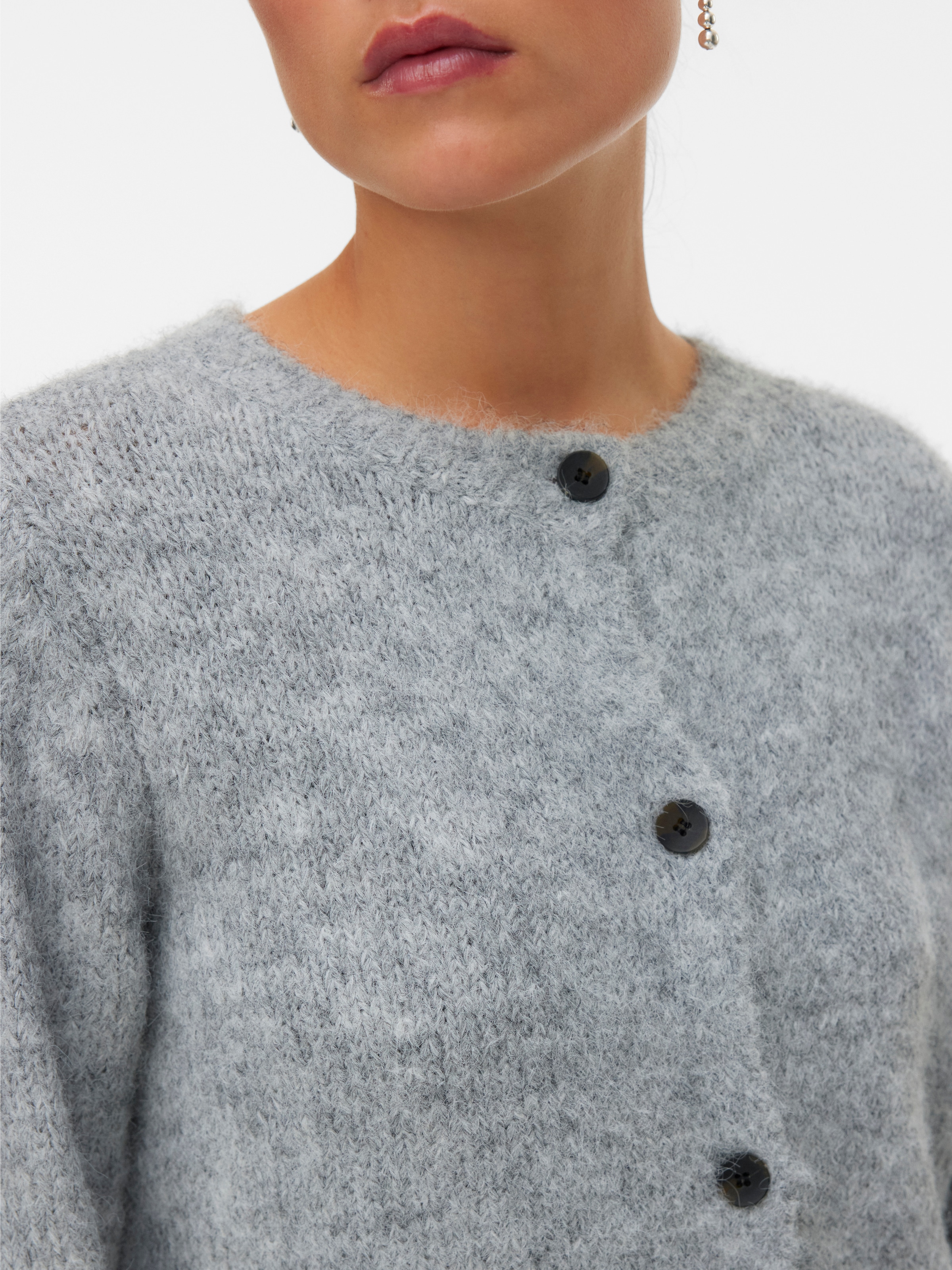 Vero Moda Strickjacke »VMNOVAH LS O-NECK BUTTON CARDI GA NOOS«