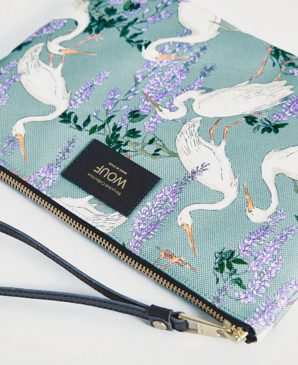 Wouf  Heron clutch, XL - Green/Purple