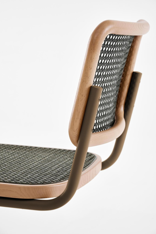Thonet S32 V eetkamerstoel Dark Melange Rosewood