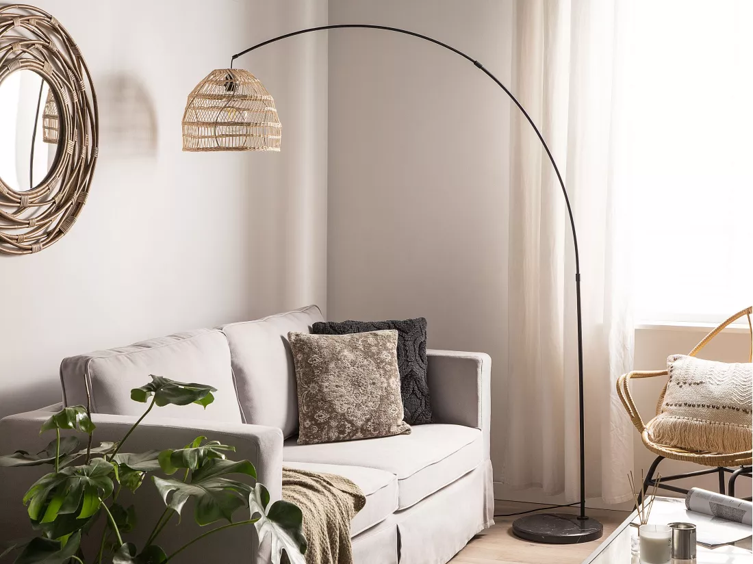Lampadaire GUAVIARE Rotin Beige