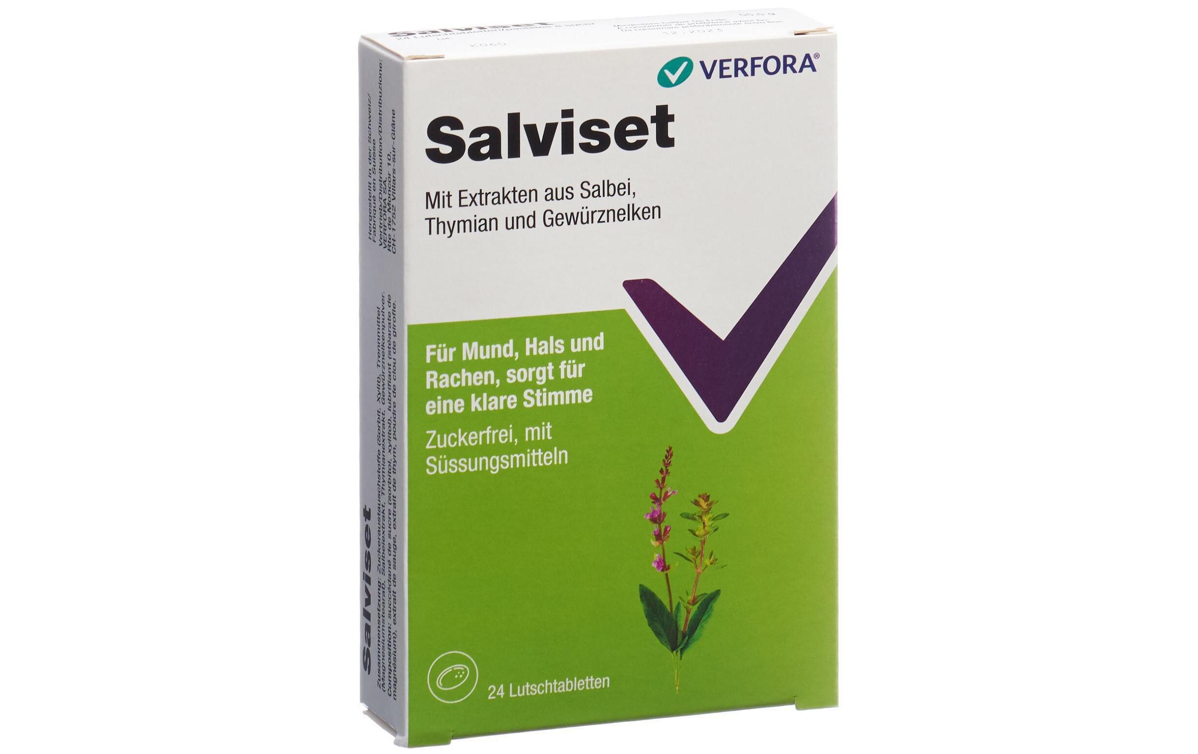 Pastillen zuckerfrei 24 StückVegane Pastillen mit Salbei, Thymian und Gewürznelken