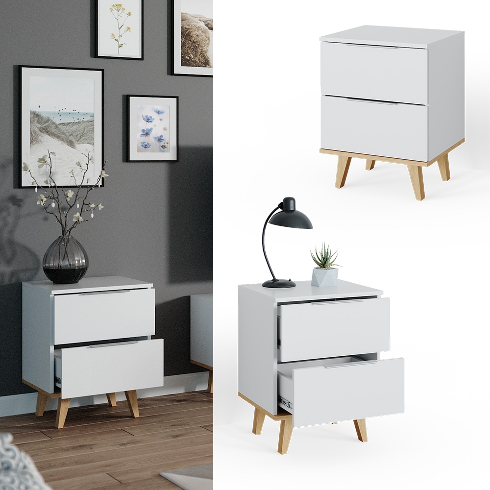 VICCO Kommode Nautica Sideboard weiß Eiche Anrichte Schrank Naschtschrank Skandi