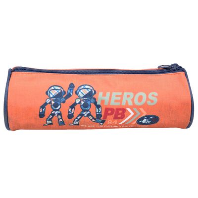 Trousse ronde Poivre Blanc - 1 compartiment - orange - Bagtrotter
