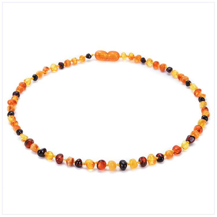 (33cm) Echte Bernstein Baby Halskette Handgemachter Schmuck - Bunt