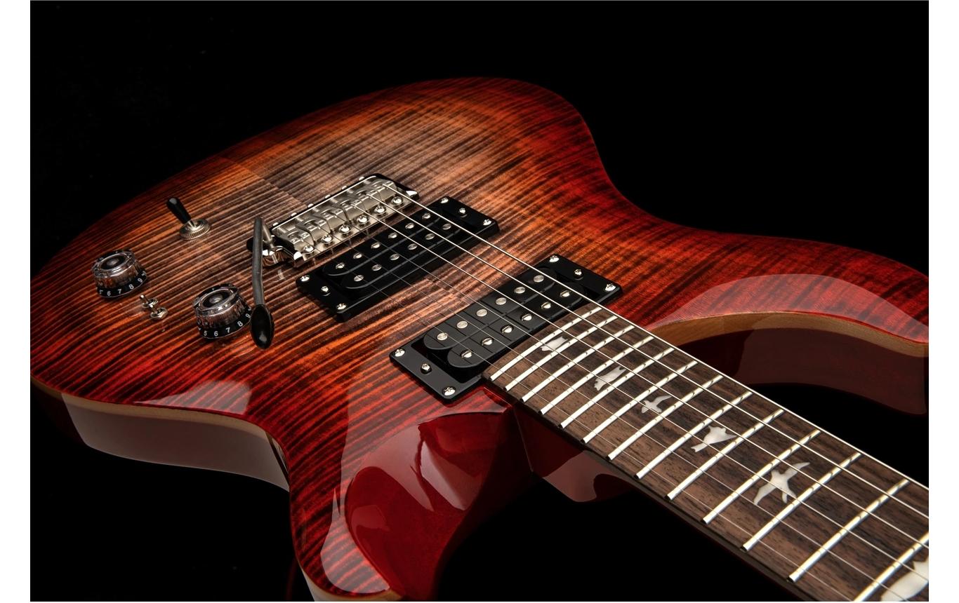 E-Gitarre SE Custom 24-08 Charcoal Cherry Burst<br>Gitarre mit Split Coil-Funktion