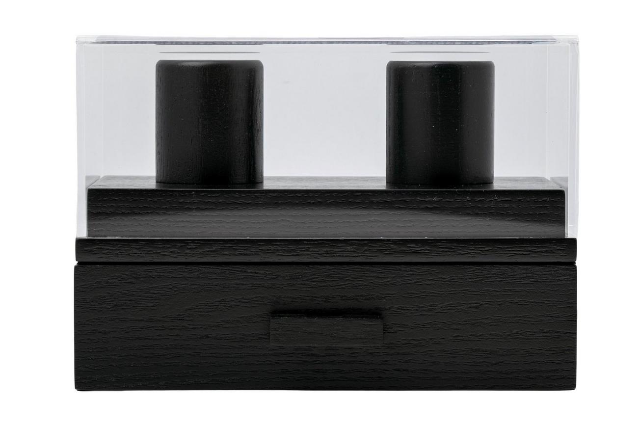 Holme & Hadfield Weekender Watch Display Case I4-Q5I3-XU9T Black, horloge display voor 2 stuks