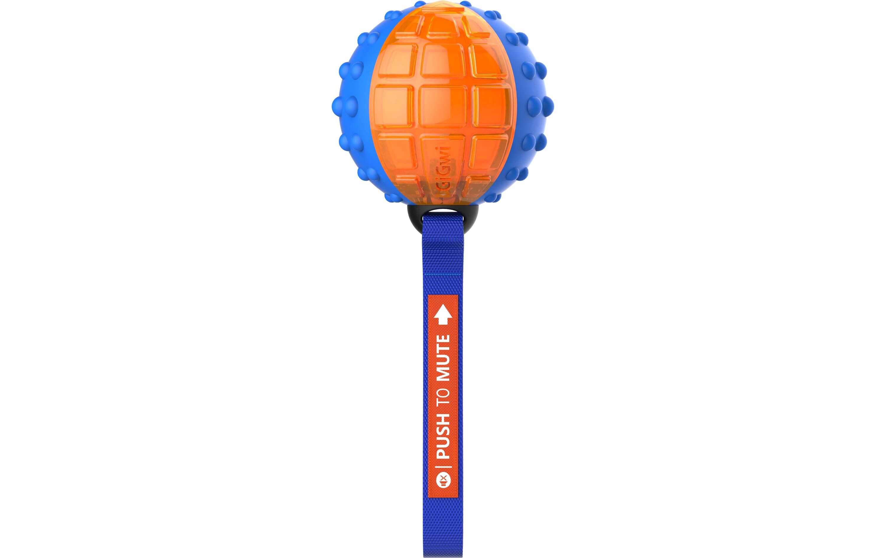 Hunde-Spielzeug Push to mute, Ball, Blau/OrangeSpielzeug für Hunde