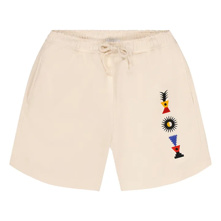 Olow Short Brodé Bodhi Coton Bio | Ecru