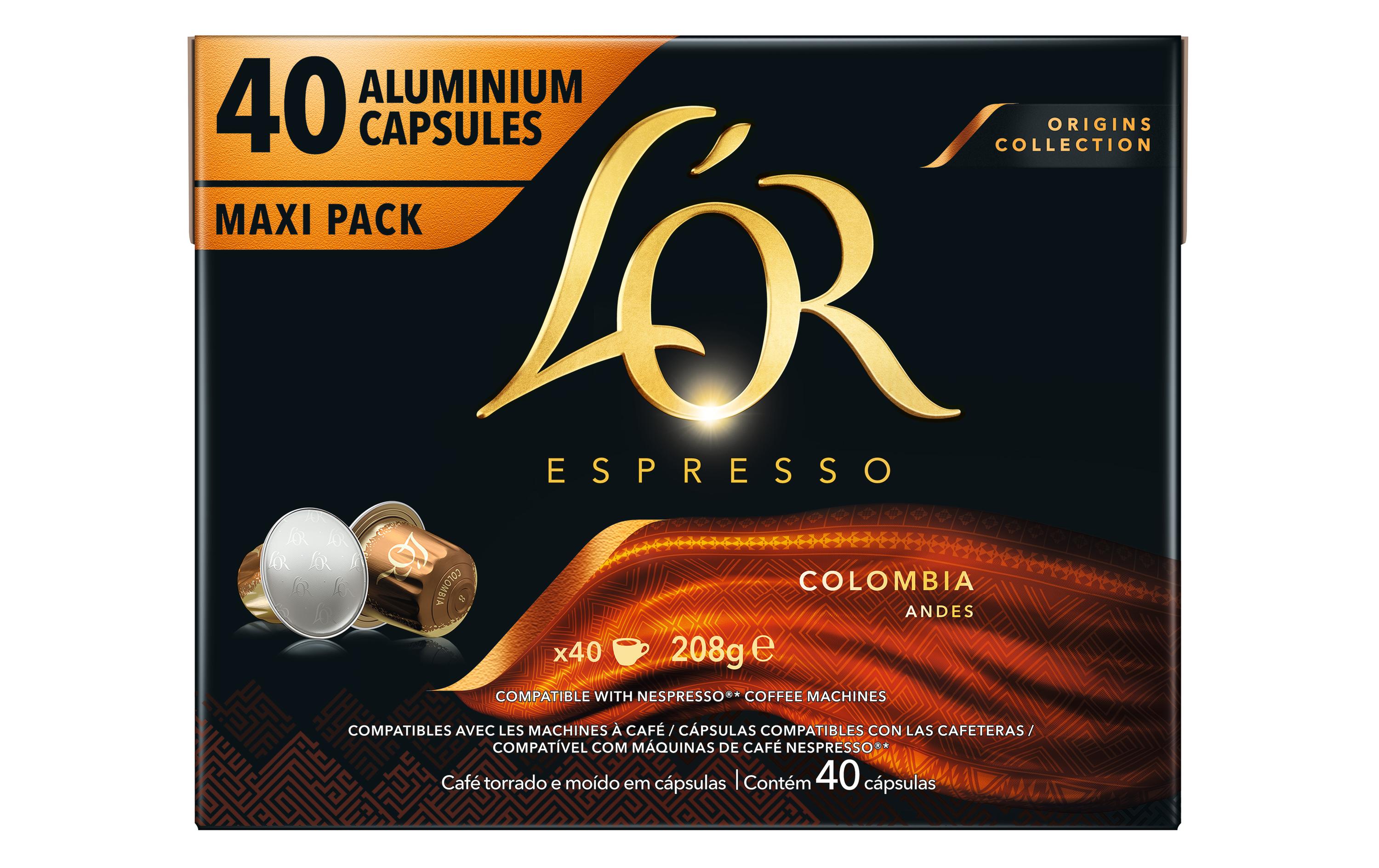 Kaffeekapseln Colombia 40 StückKaffeekapseln für Nespresso Maschinen