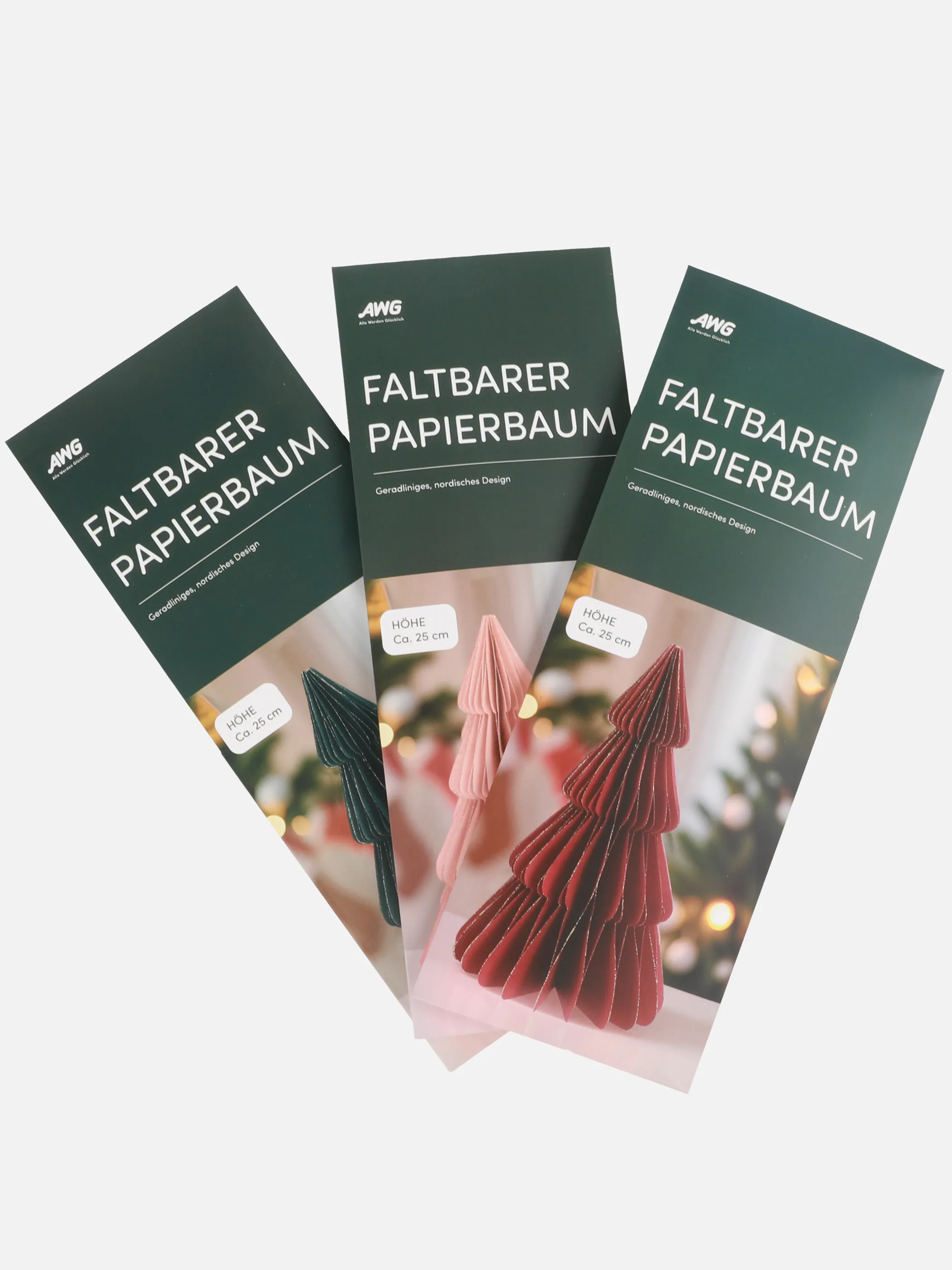 Papiertannenbaum faltbar, 25cm hoch