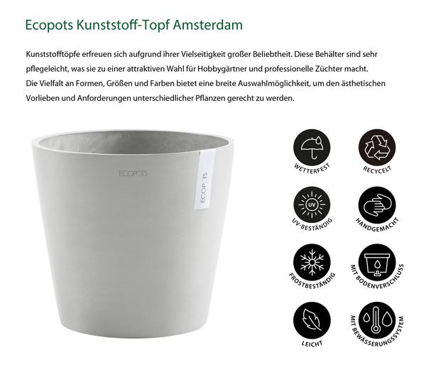 Ecopots Kunststoff-Topf Amsterdam mit