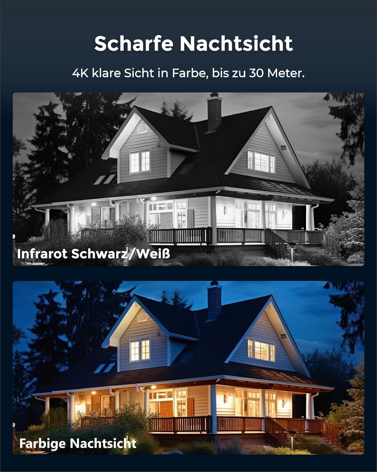 Reolink 4K WLAN Überwachungskamera Set Aussen, 4X 8MP Wi-Fi 6 Kamera Aussen, 12CH WLAN NVR mit 2TB HDD, Vollmetallmaterial, Farbnachtsicht, Person/Fahrzeug/Tiererkennung, 2-Wege-Audio, RLK12-800WB4