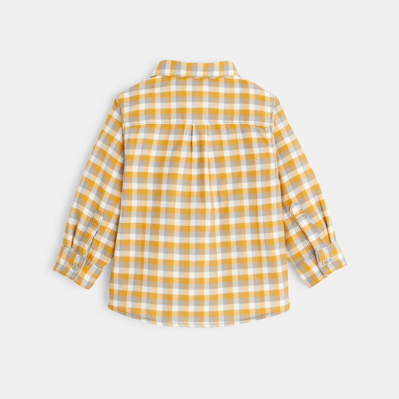 Chemise à carreaux jaune bébé garçon Jaune
