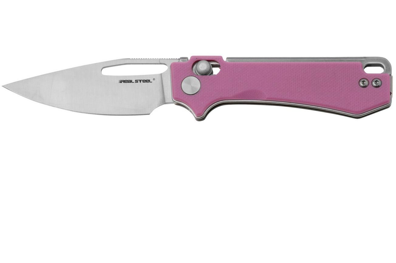 Real Steel Vis 8051PS Satin 12C27N, Pink G10, zakmes, Jakub Wieczorkiewicz design