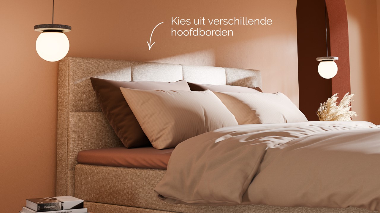 Boxspring Crystal - Linen touch beige