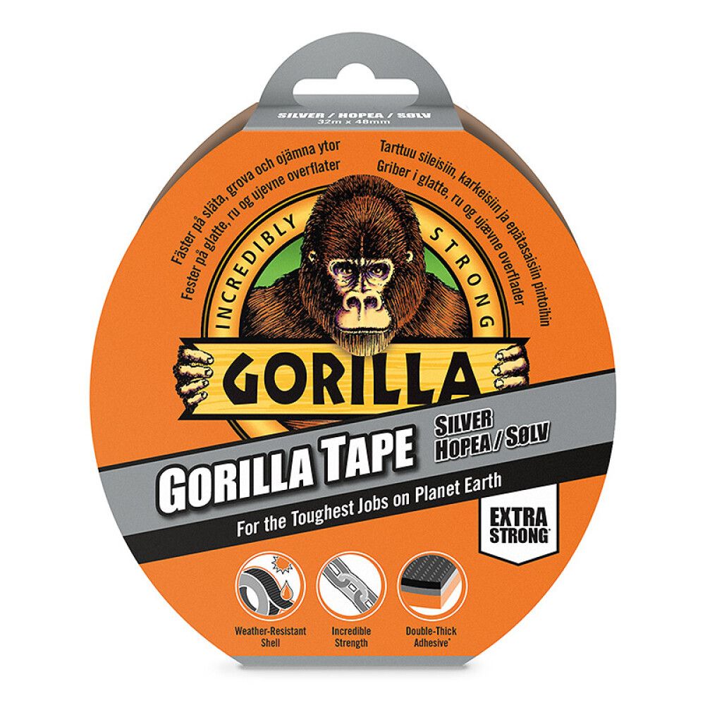 TAPE GORILLA SØLV 32MX48MM