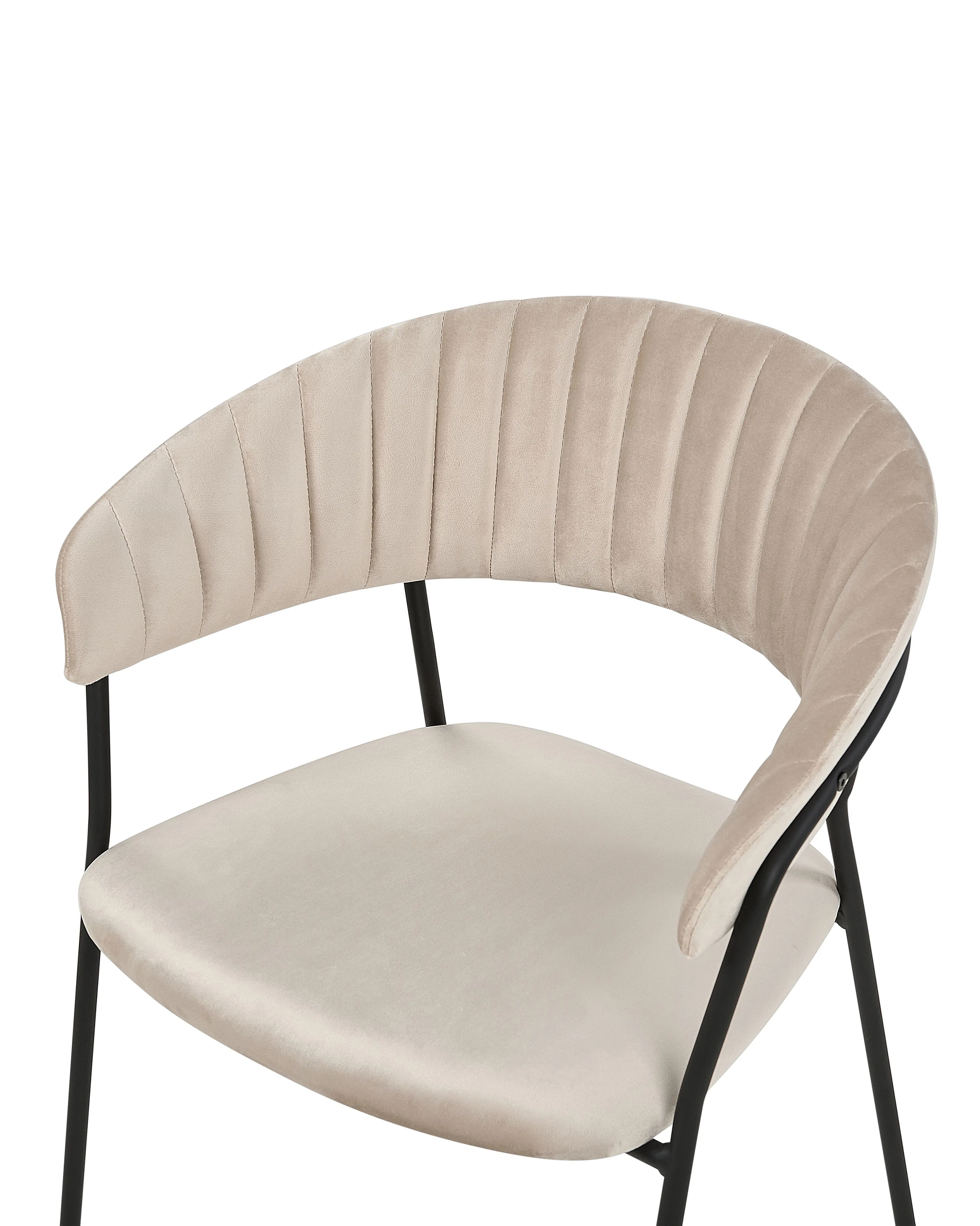 Set van 2 eetkamerstoelen MARIPOSA Fluweel Taupe