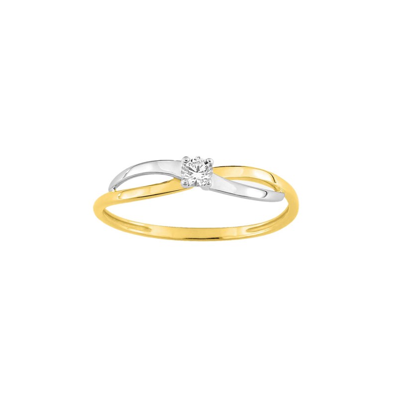 Bague Femme - Oxyde de zirconium - Or 9 Carats