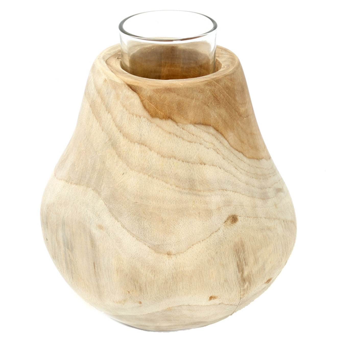 Bazar Bizar Bougeoir Candle Drop beige - D.15xH.16 cm
