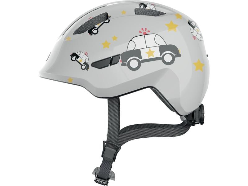 Abus Helm Smiley 3.0 Grey Police Shiny, M Fahrradhelm für Kinder