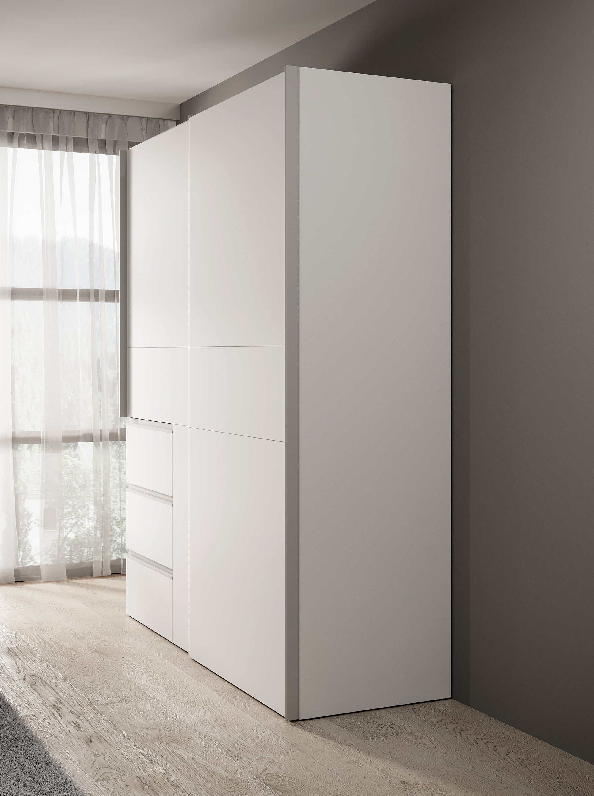 Meubella - Kledingkast Walter - Wit - 170 cm
