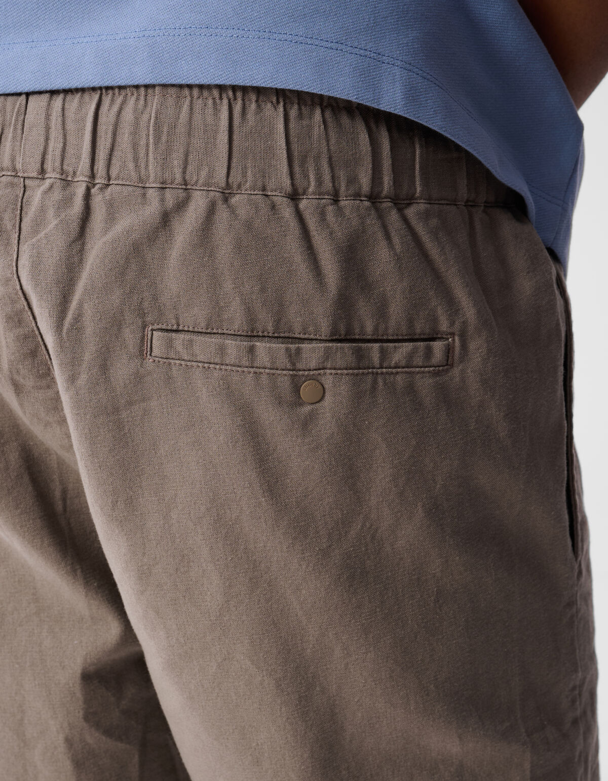 Linnen Short Lichtbruin