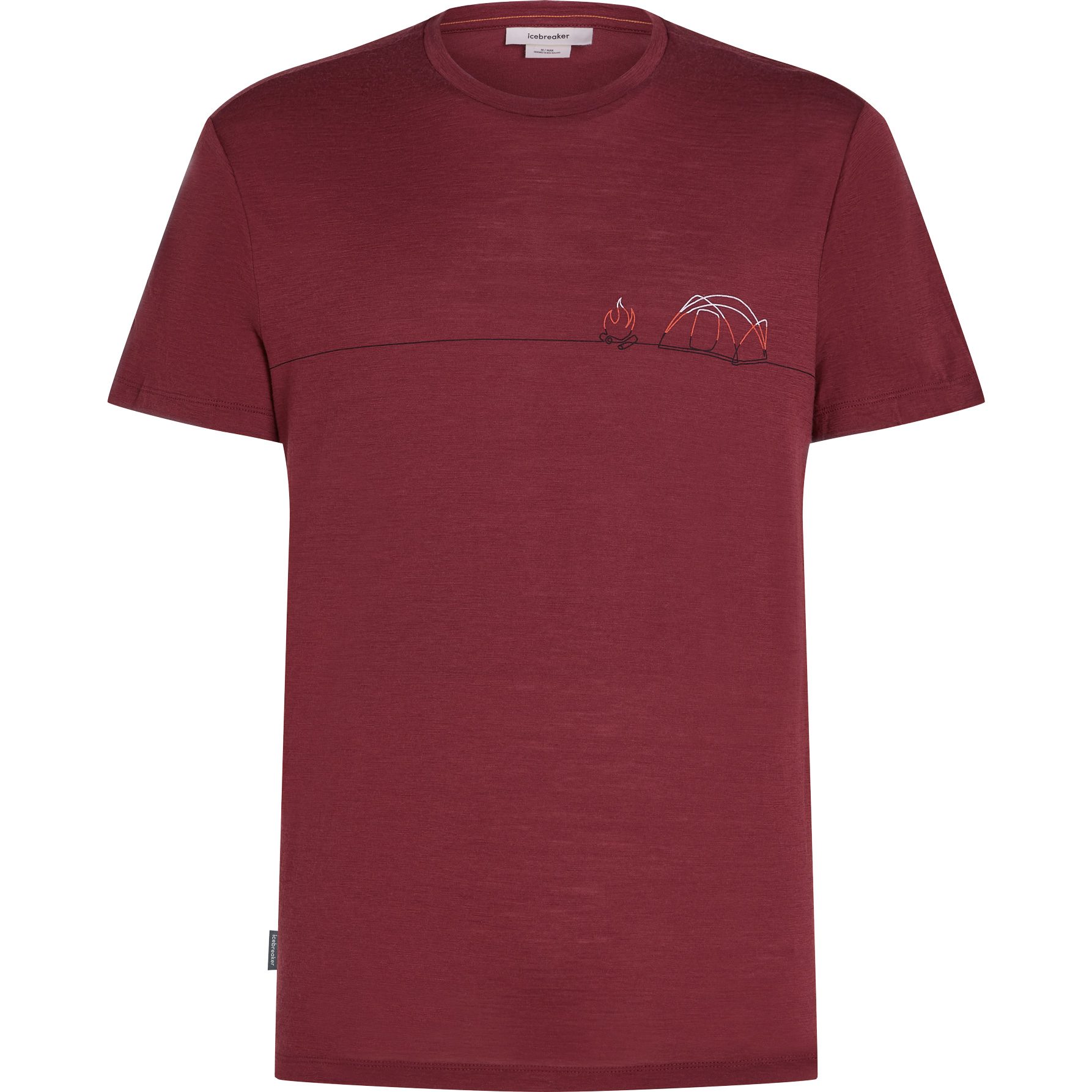 Icebreaker Merino 150 Tech Lite Single Line Camp T-Shirt Herren port