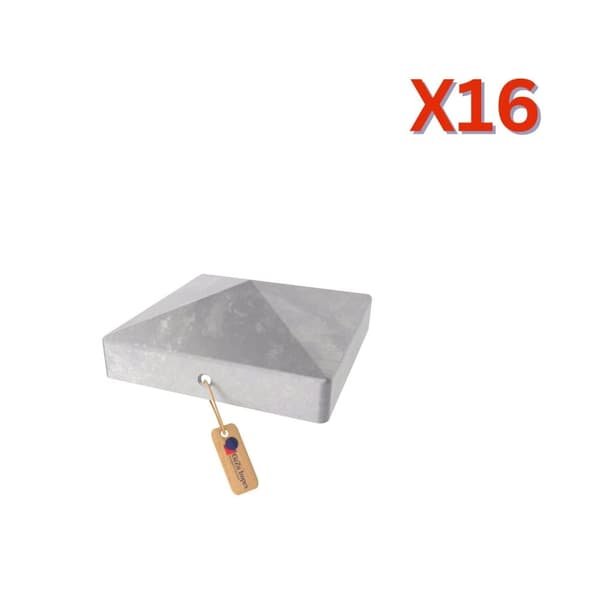 Stolpehatt pyramide 101x101 varmgalvanisert, 16 stk