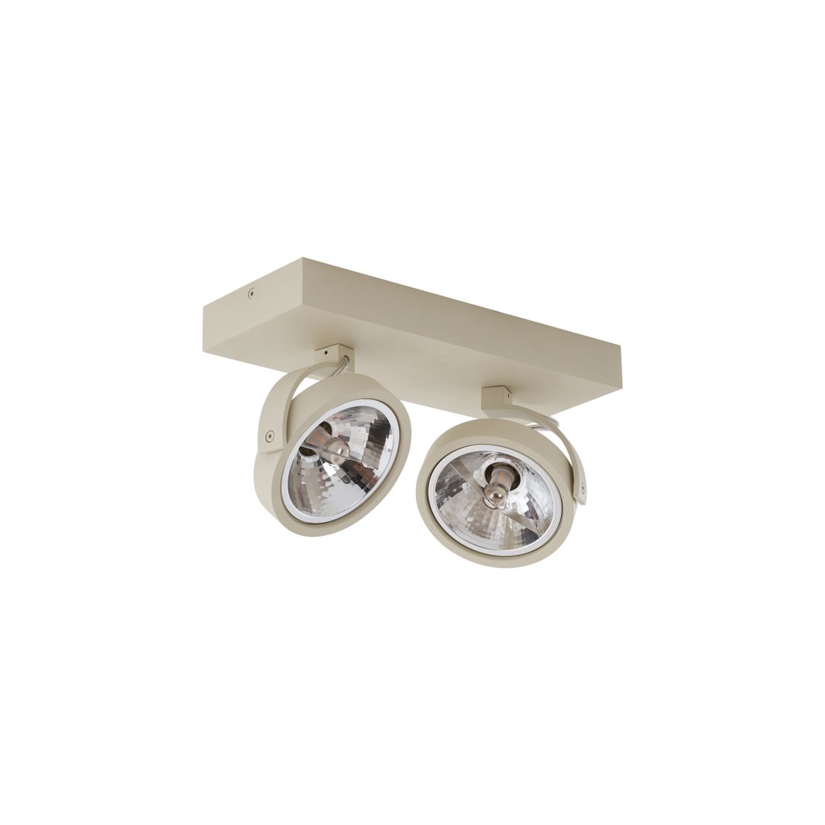 Moderne plafondspot beige G9 rond draai- en kantelbaar 2-lichts - Go