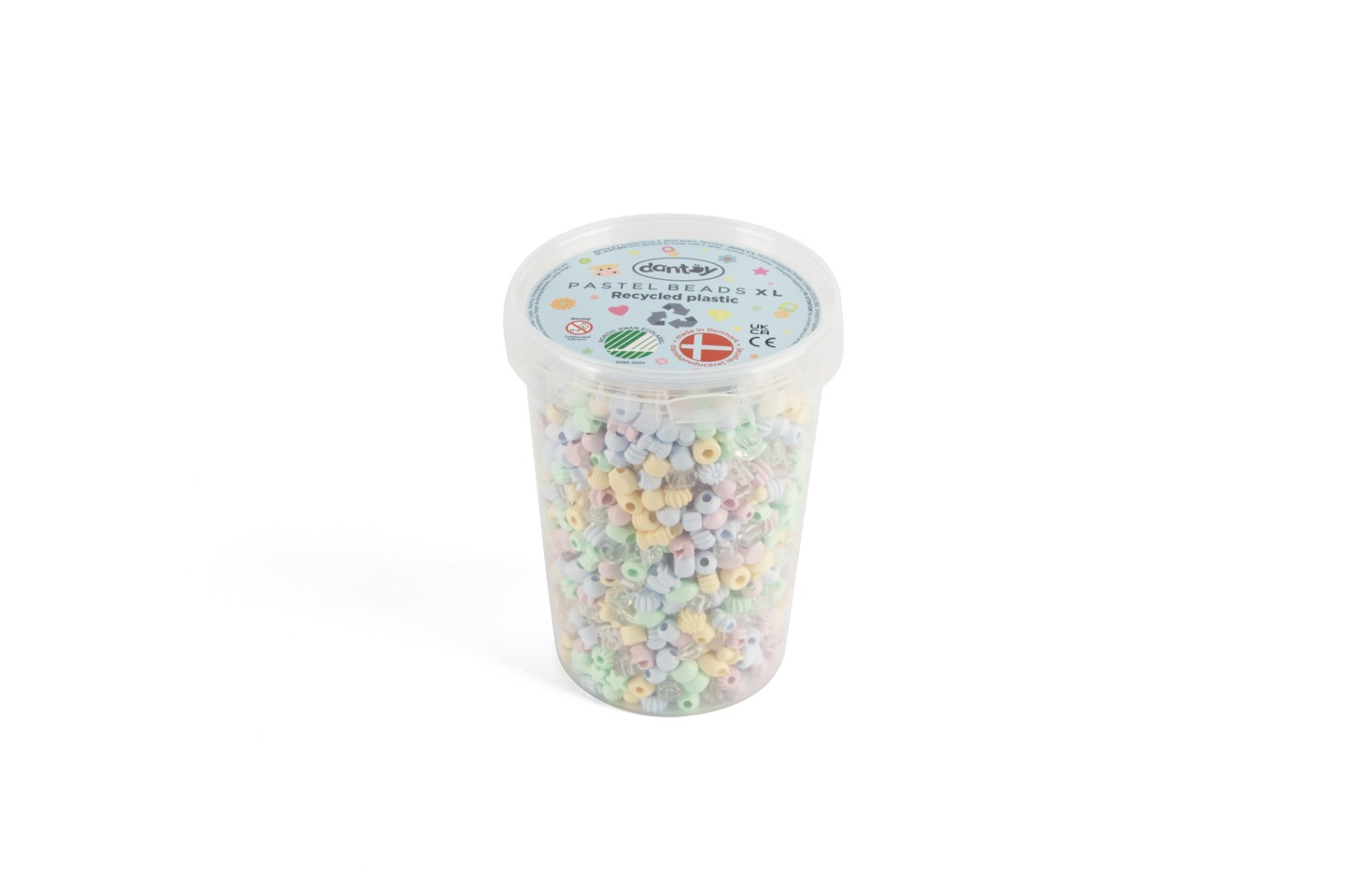 Dantoy - Pastel Genbrug Perler - 1580 Stk