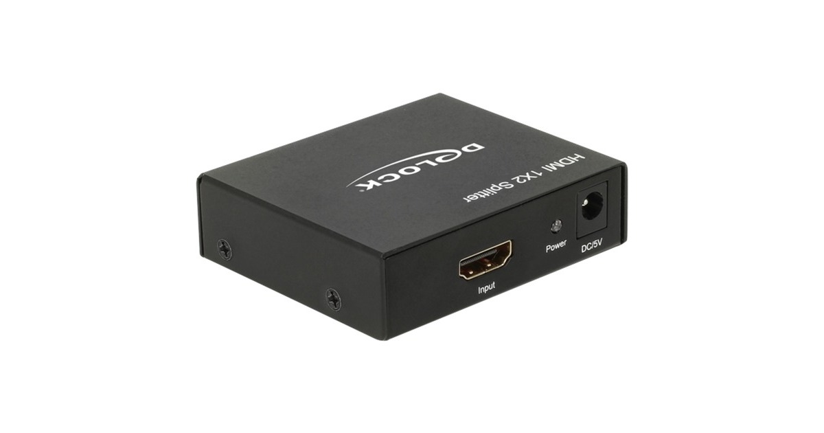 DeLOCKSplitter HDMI in > 2x HDMI 4K hdmi splitter  (Zwart)