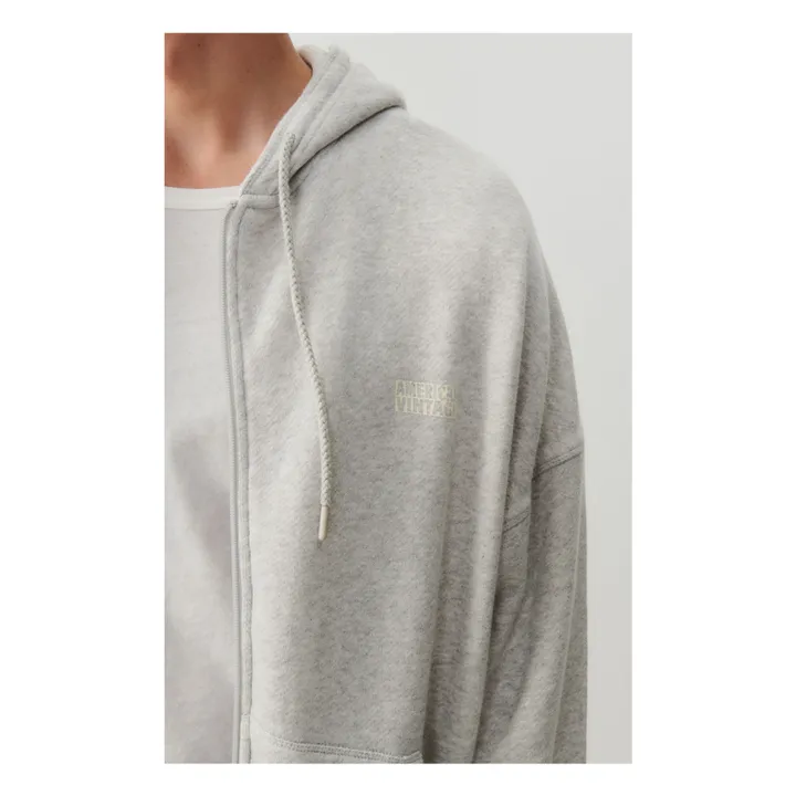 American Vintage Hoodie Zippé Kodytown | Gris chiné