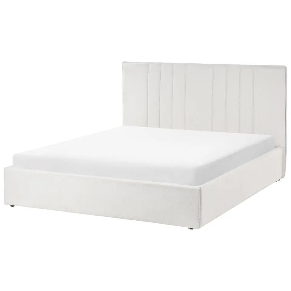 TARASCON - Tweepersoonsbed - Lichtbeige - 140 x 200 cm - Stof