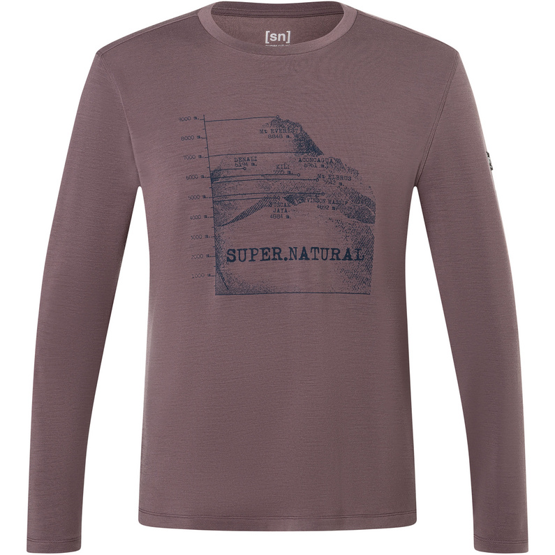Super.Natural Herren 7 Peaks Brush Longsleeve