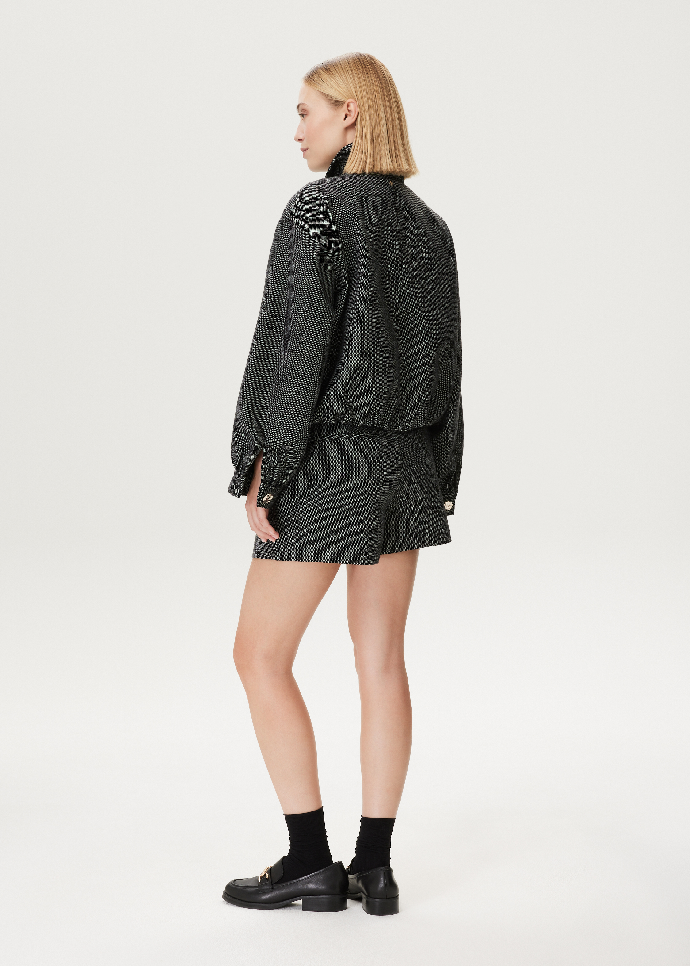 Shorts tweed structuur