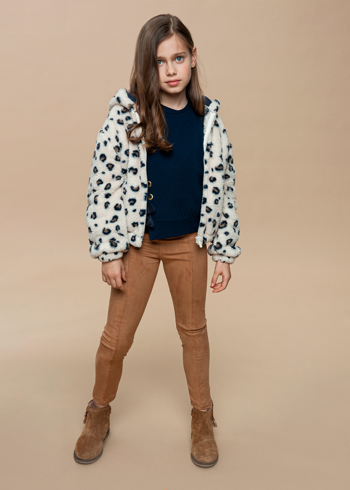 leggings de camurça para meninas