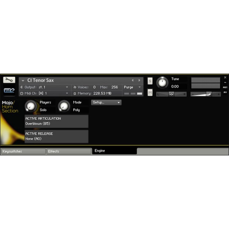 VIR2 MOJO Horn Section software plug-in