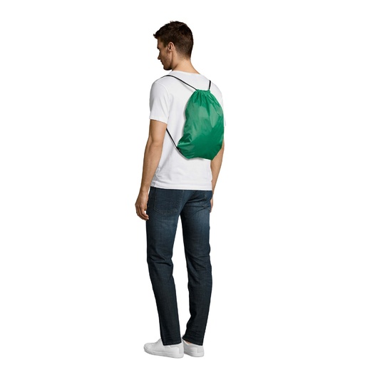 Mochila impermeável/resistente à água com cordão para esportes/academia