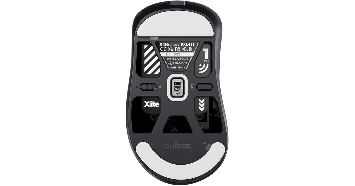 PulsarXlite v4 Mini Wireless Gaming Mouse  (Zwart, 32000 DPI)