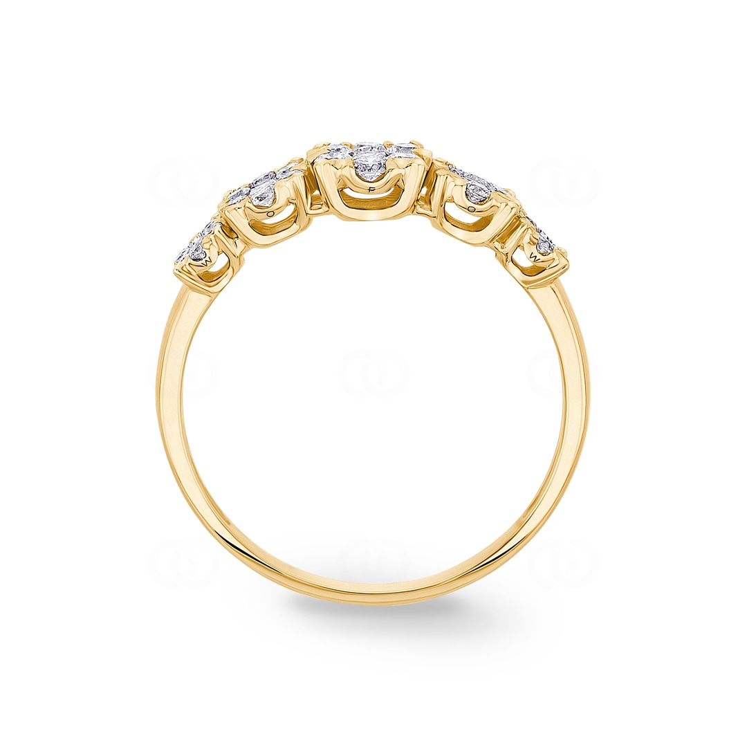 Verlobungsring 750/18 K Gelbgold mit Diamanten 0.50 ct H/si by CHRISTIAN
