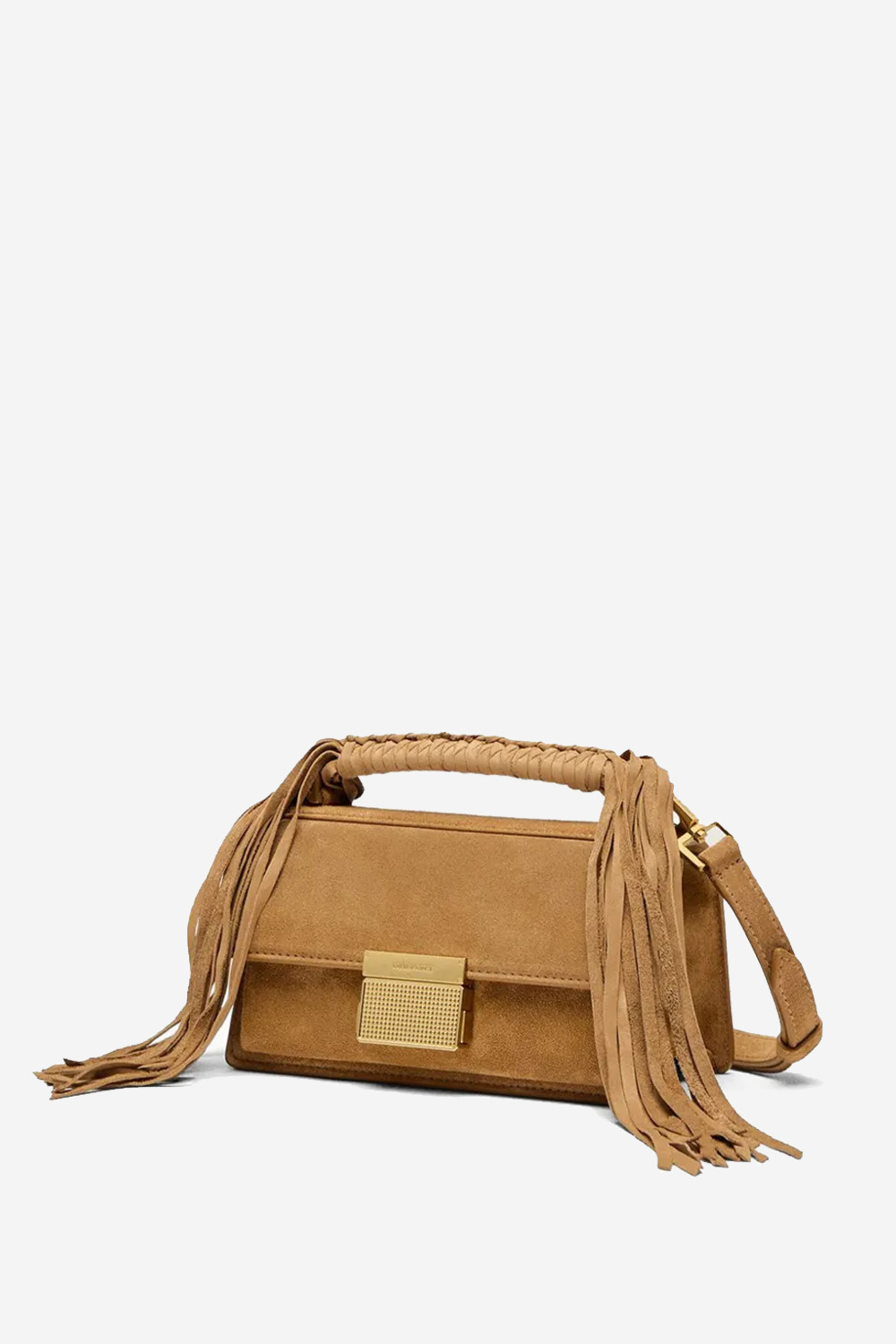 Venezia small braided suede crossbody