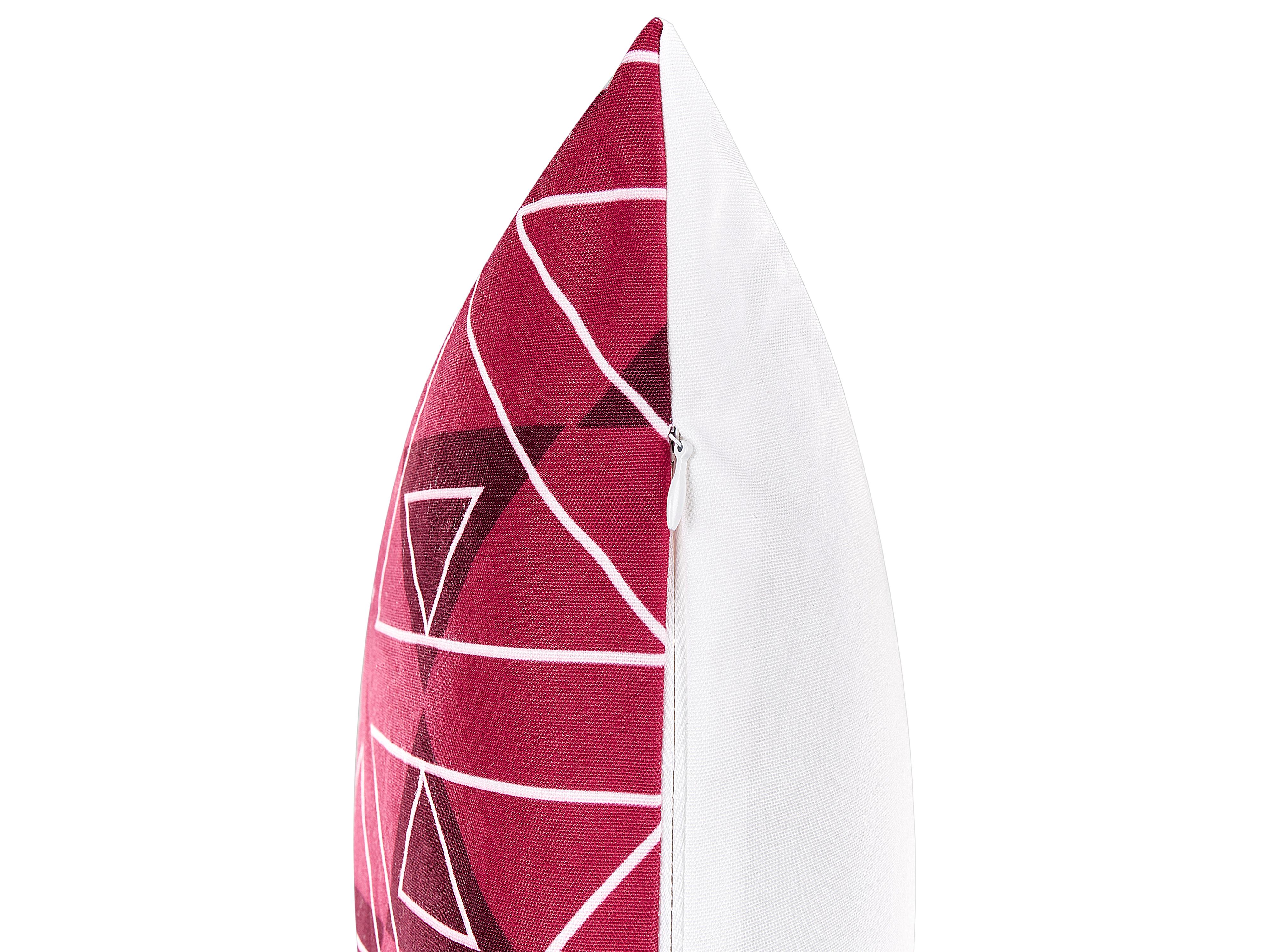 Set van 2 tuinkussens MEZZANO geometrisch patroon 45 x 45 cm Roze